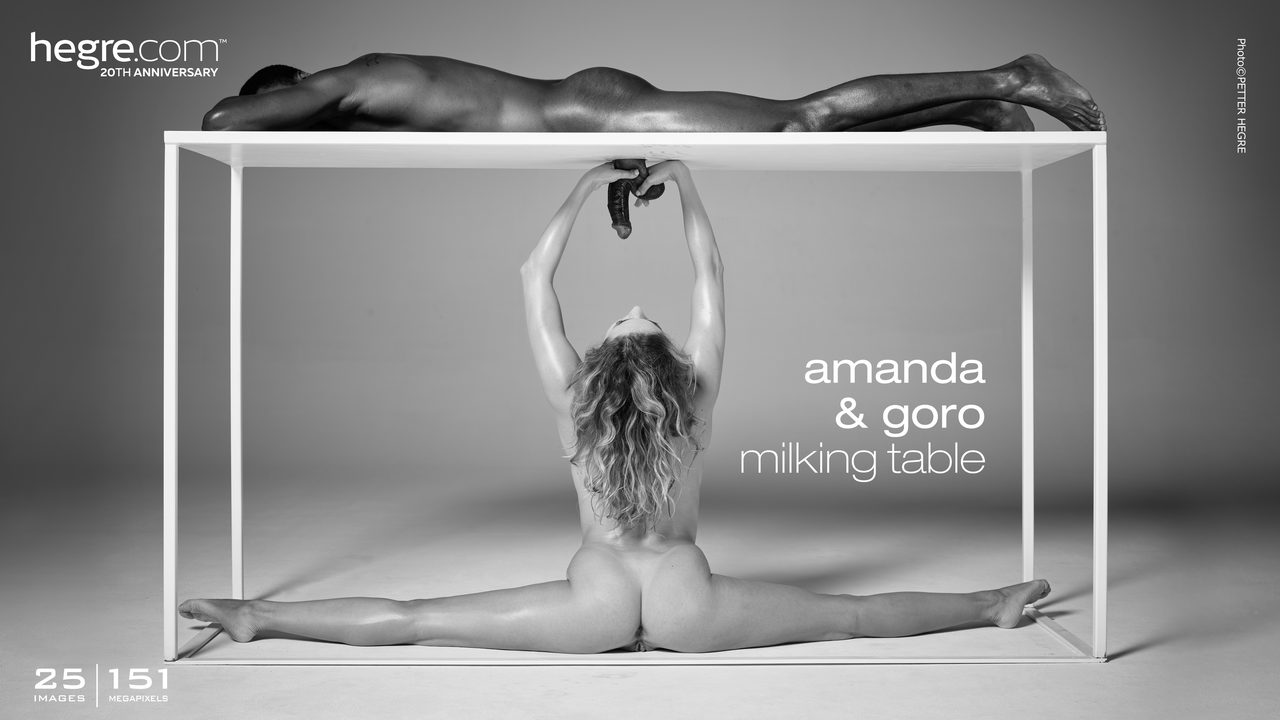 hegre amanda and goro milking table board