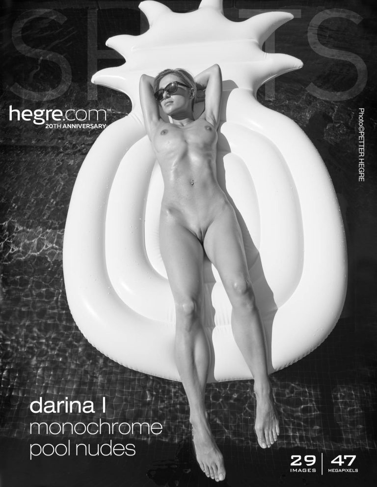 darina l monochrome pool nudes poster
